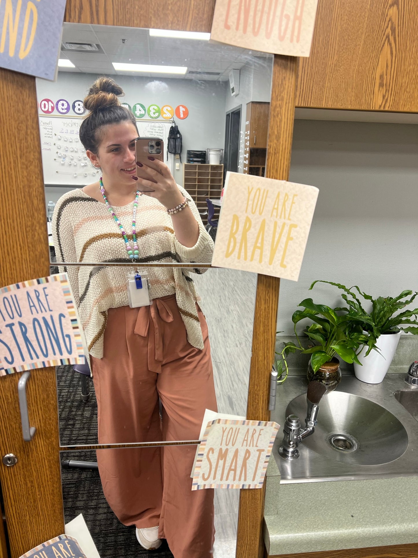 Eyes on you multi color stripe sweater