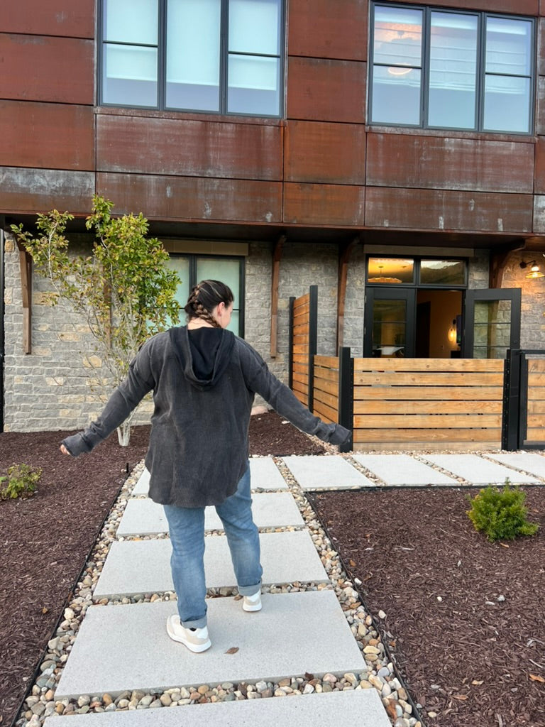 With love charcoal sweater