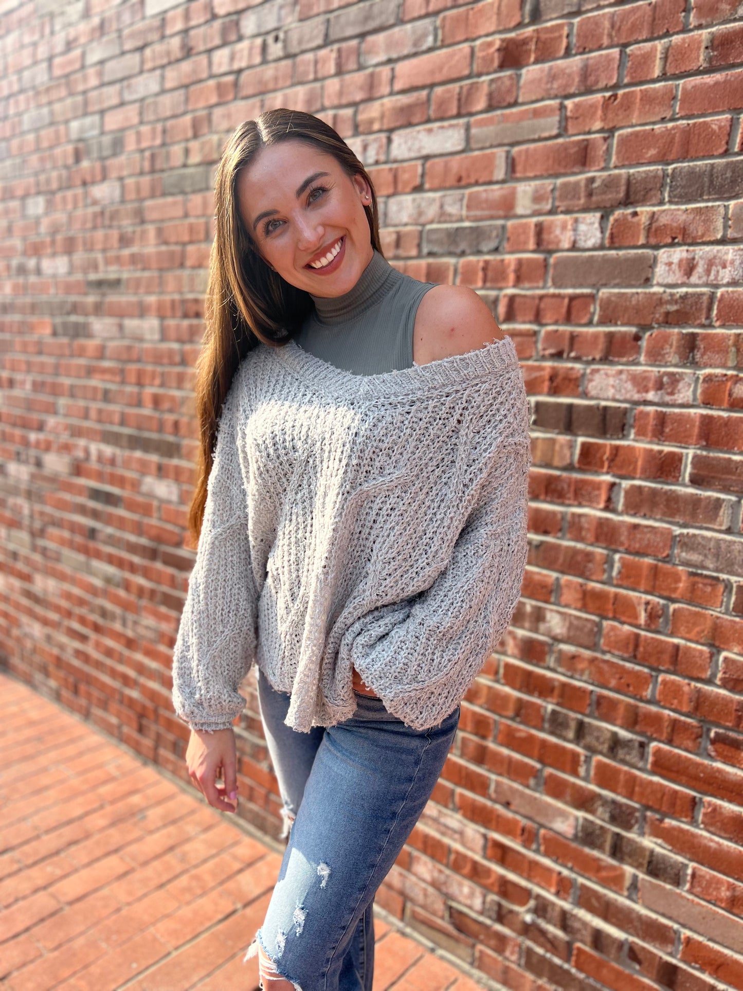 Grey Knit Sweater
