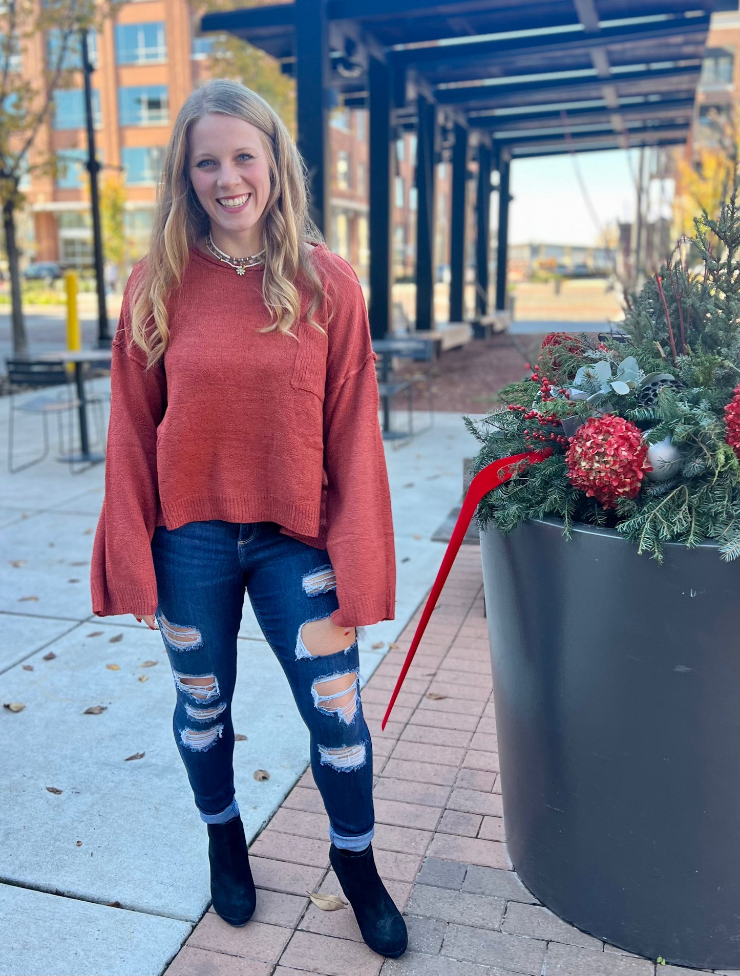 Fireside drop shoulder loose fit sweater