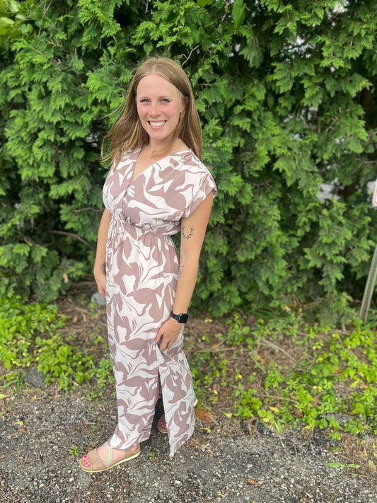 Sleeveless Abstract Print Dress