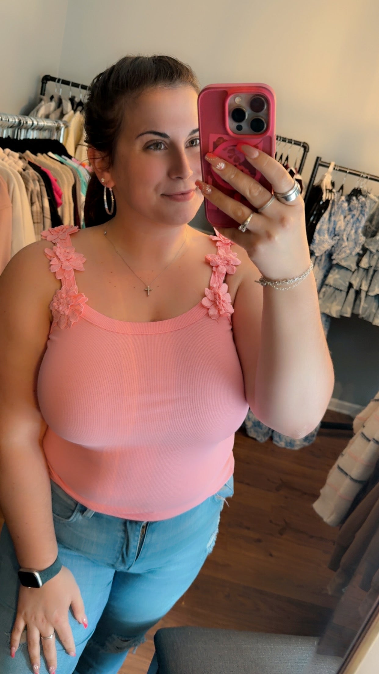 Sweet Flower Strap Tank