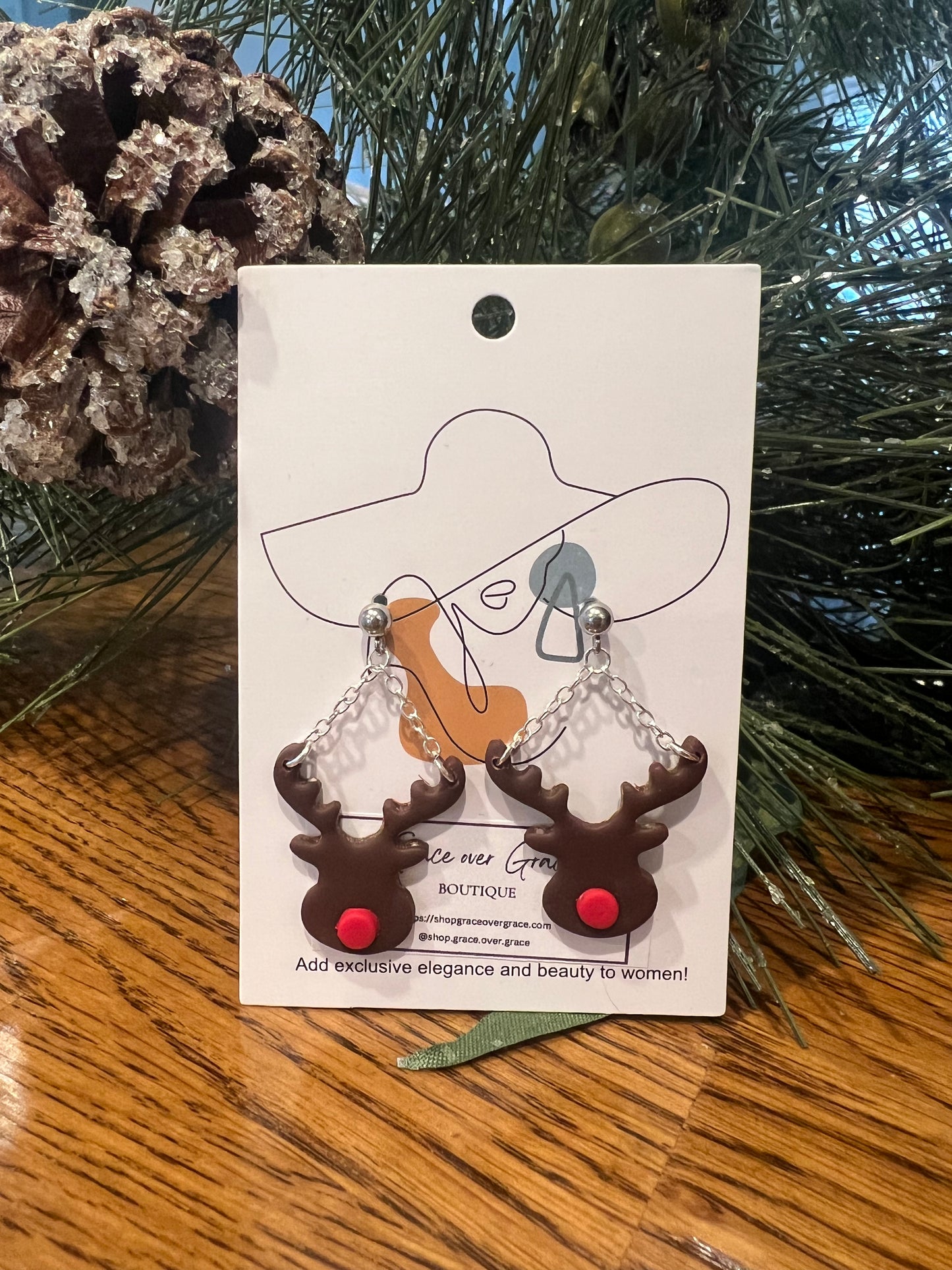 ￼Rudolf ￼stud dangle earrings
