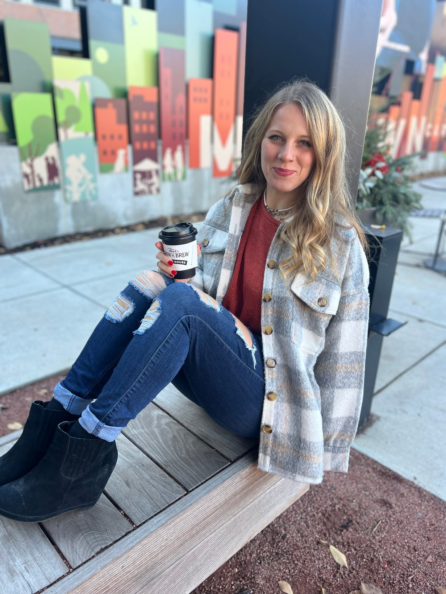 Fireside drop shoulder loose fit sweater