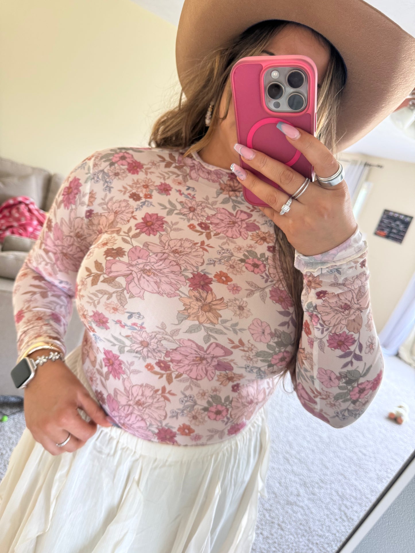 Floral Mesh Dream Top
