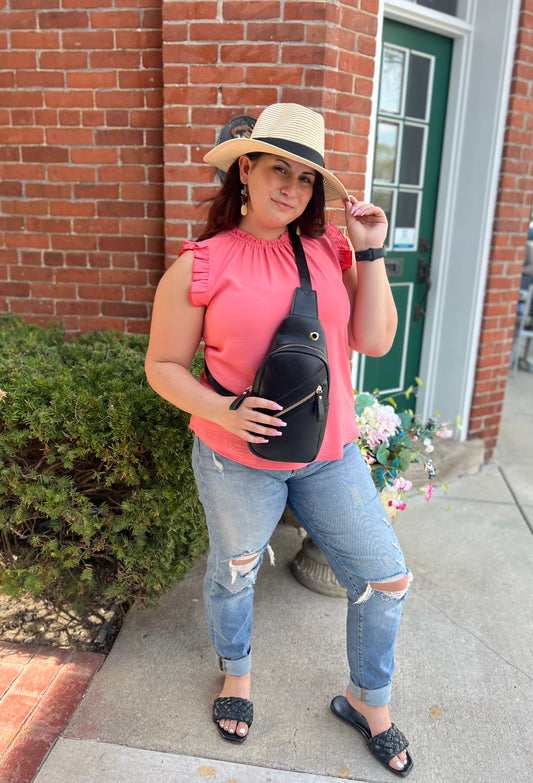 Black Sling Backpack