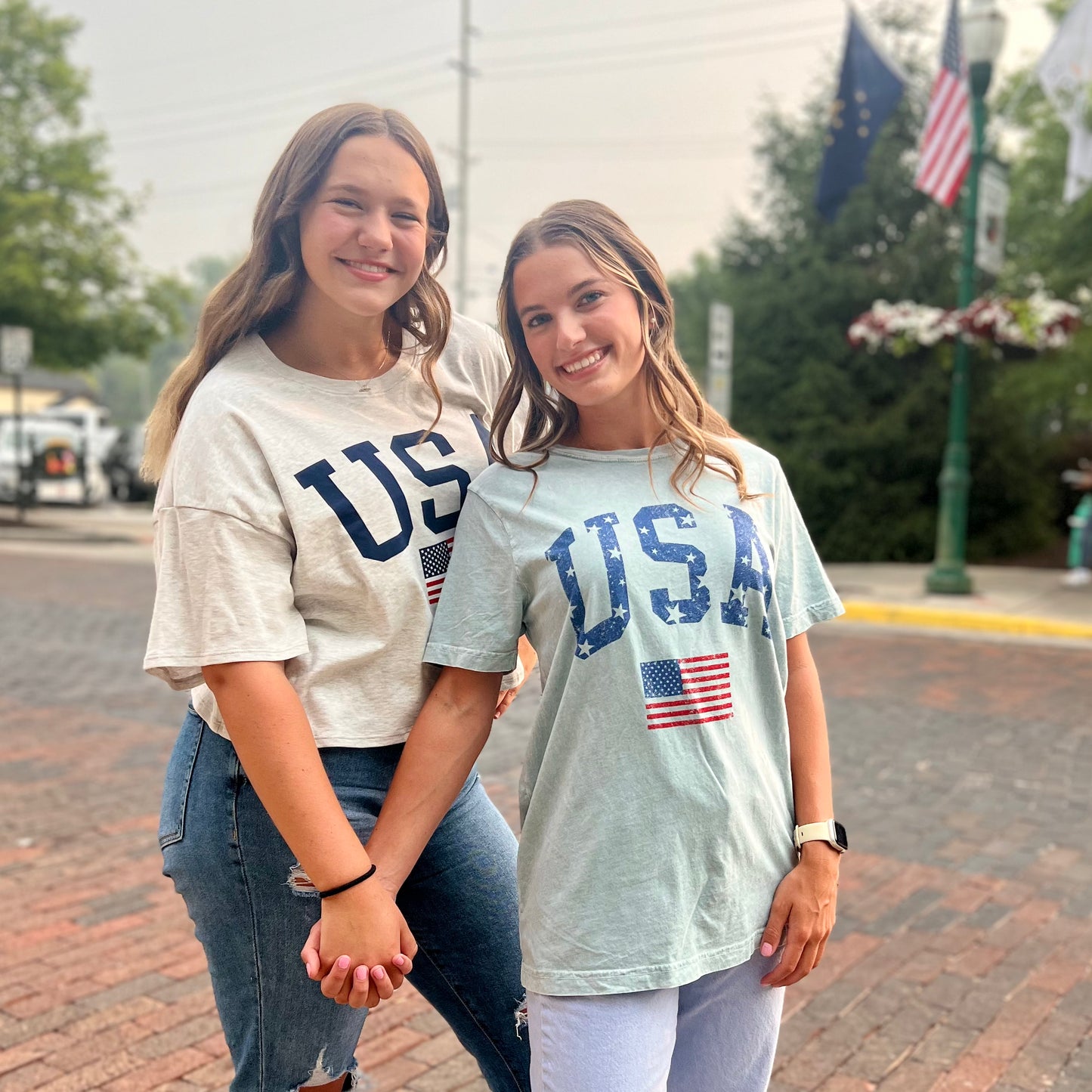 Blue USA Flag tshirt