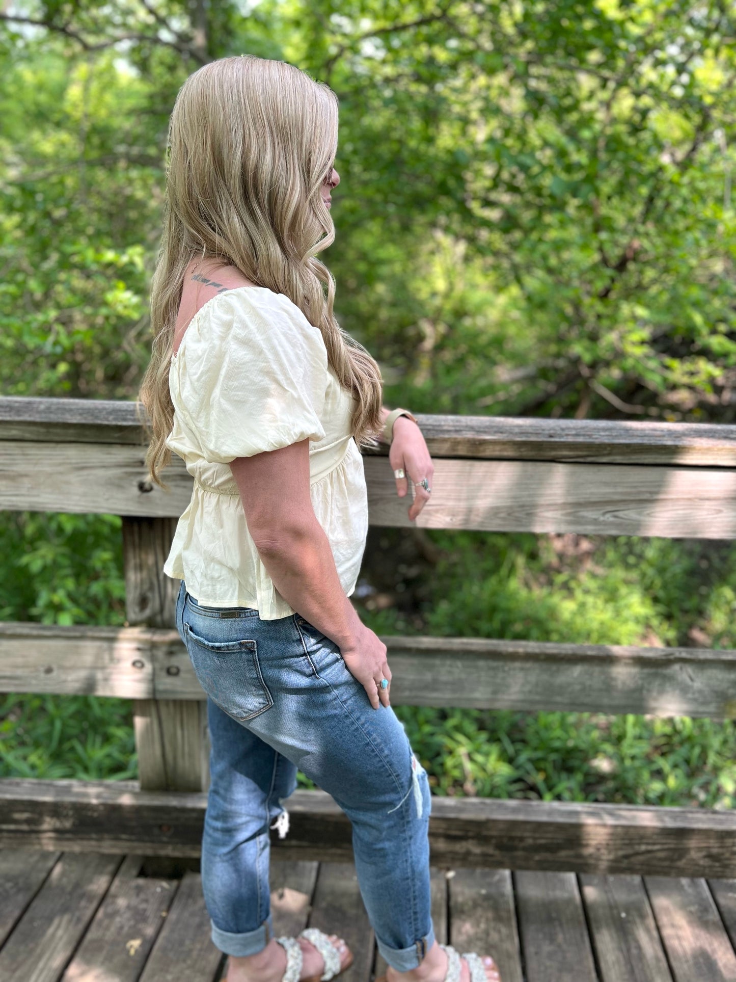 She's on Fire Cream Top