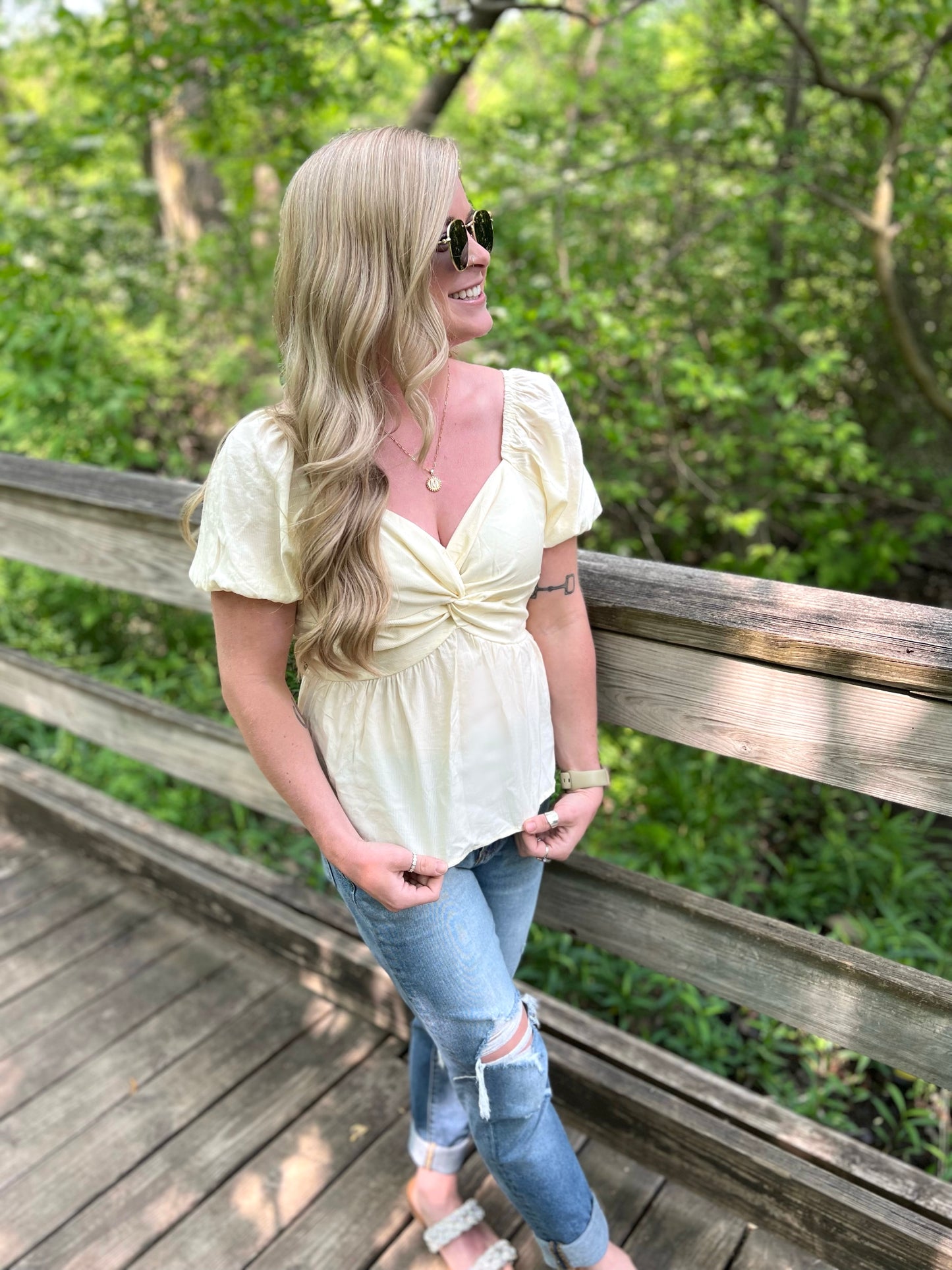 She's on Fire Cream Top