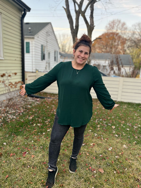 Hunter green top